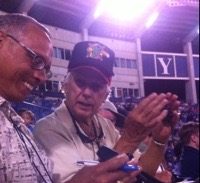 Former Yankee and current Marlins scout, Joe Caro, with the late Gene "Stick" Michael, former Yankee GM and primary architect of the Yankee dynasty of the late 1990s
