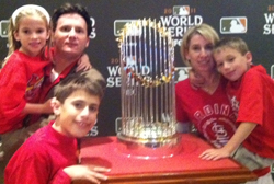 Matt Slater and family host the World Series Trophy